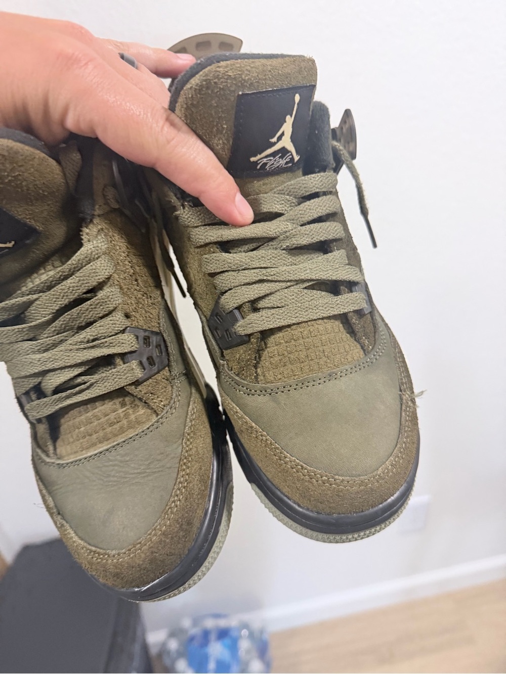 Jordan retro 4 olive green - Picture 7 of 9